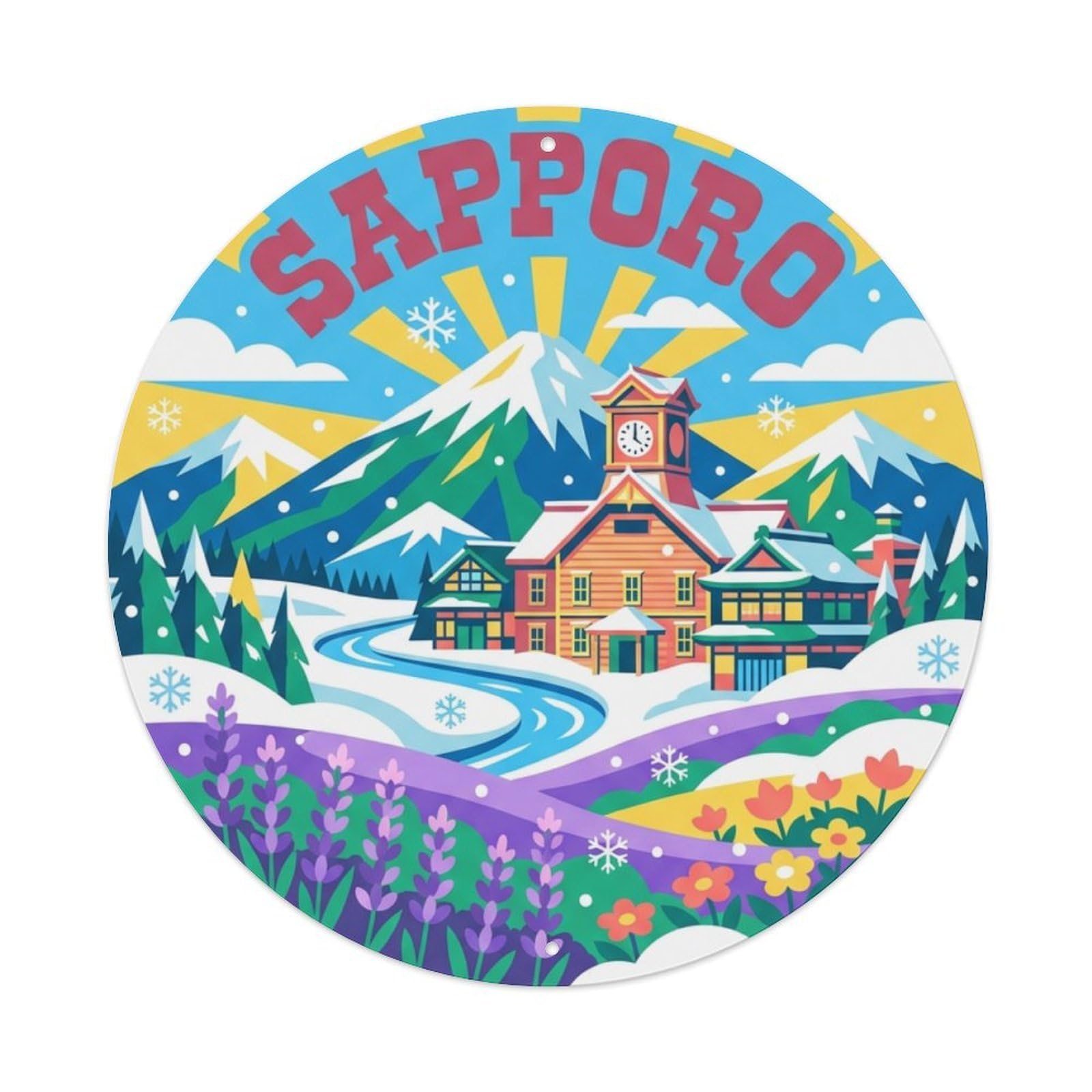 Retro Japan Travel Sapporo Metal Tin Sign