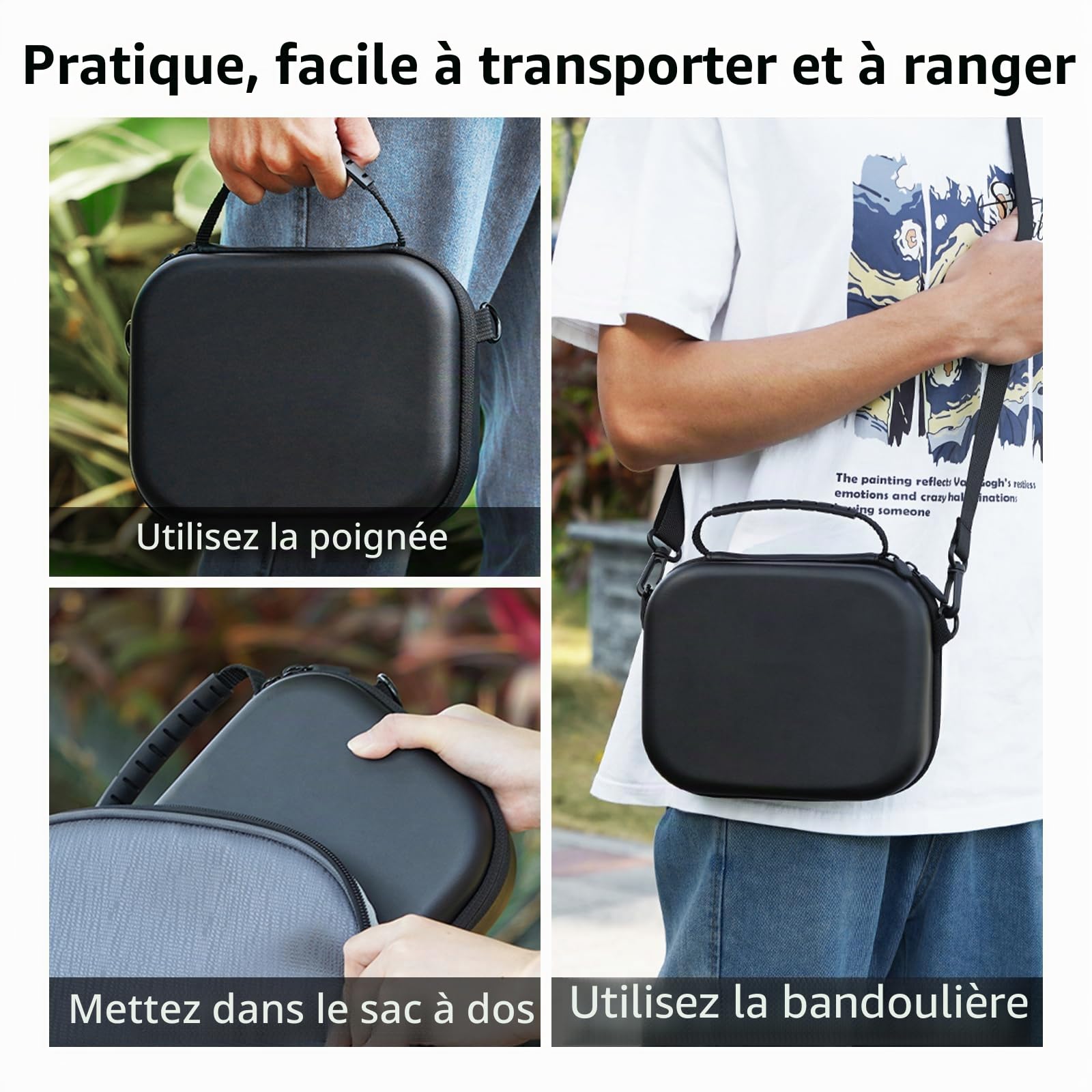 O'woda Housse de Transport pour DJI Osmo Pocket 3, Sac de Rangement Portable Étui de Transport Compact Mallette de Voyage pour DJI Osmo Pocket 3 Accessoires
