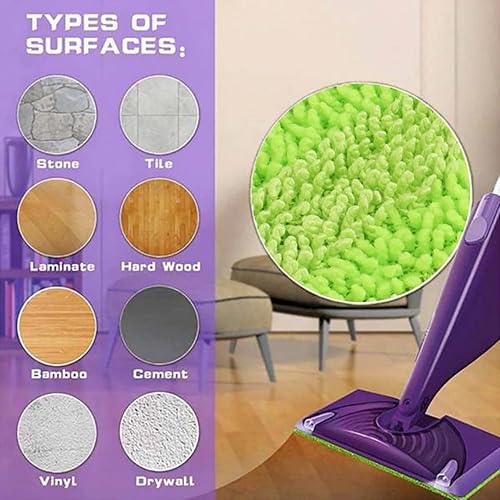 Miniatura 4 de 6 almohadillas de microfibra reutilizables para trapeador Swiffer WetJet