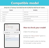 Vista 2 de ProCase Funda resistente para Galaxy Tab S10 2024/Tab S9 FE/ S9 / S8 / S7 de 11 pulgadas para exteriores con soporte para bolígrafo S, funda marino