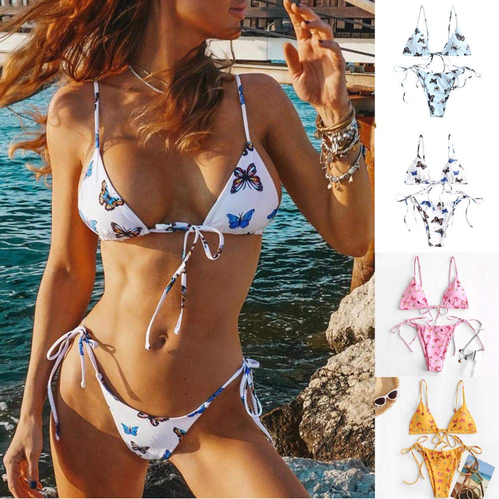 Costumi per Adulti Bikini Sexy da Donna con Bikini a Farfalla Perizoma