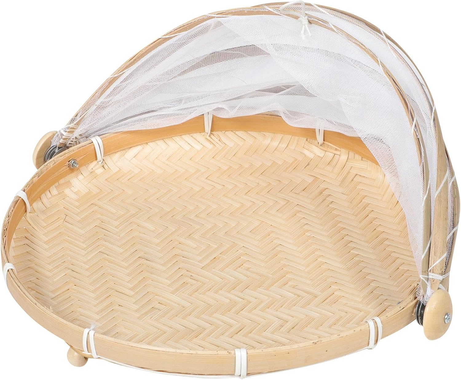 Winnowing Pan Multi-Functional Food Cover Mesh Tent for Garden Picnics Lightweight and Portable Fruit Basket for Safe Food Storage and Protection