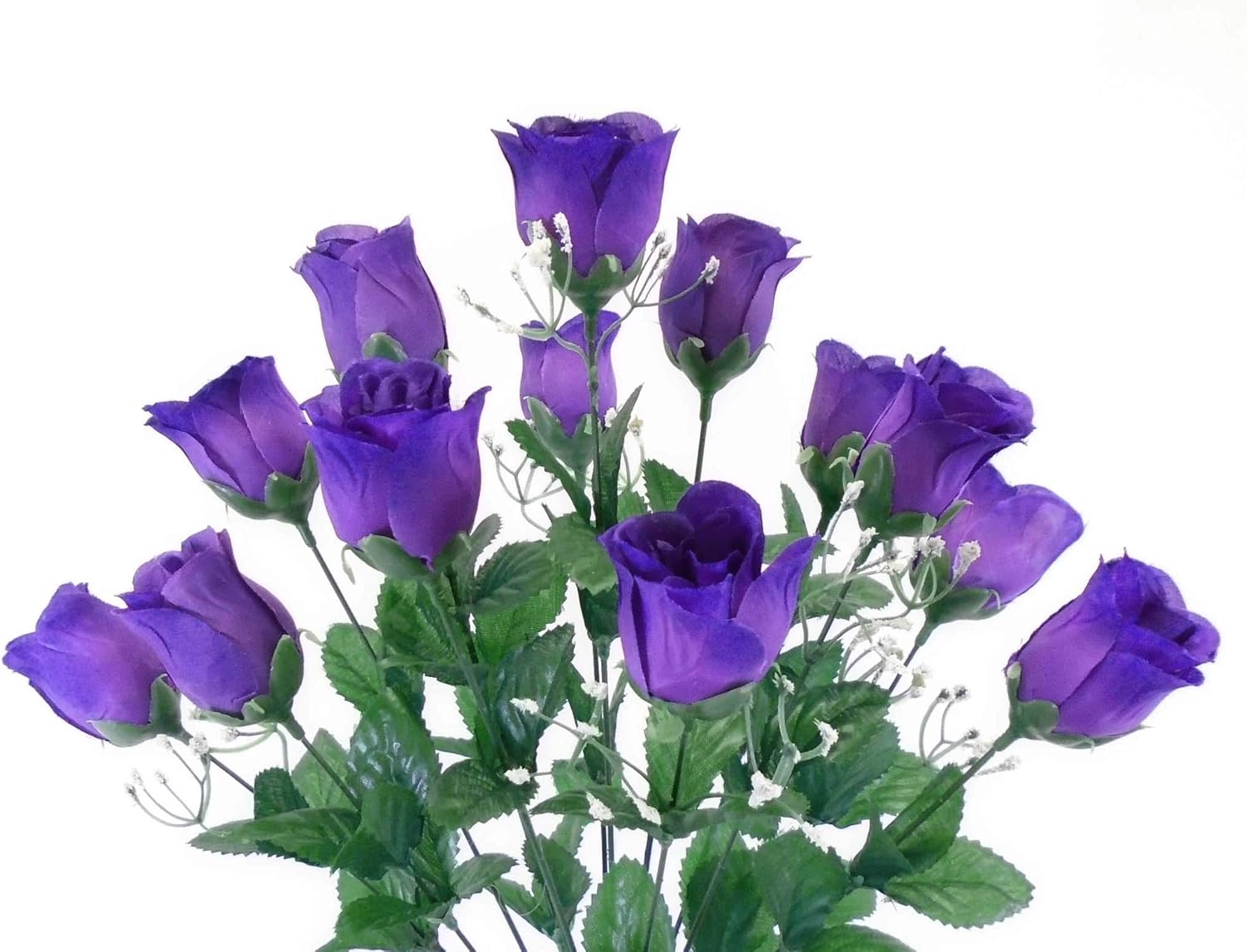 Phoenix Silk Rose Buds Bush Artificial Flowers 19" Bouquet