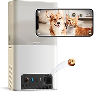 Petcube Bites 2 Lite Interactive WiFi Pet Monitoring Camera with Phone App and Treat Dispenser, 1080p HD Video, Night Visi...