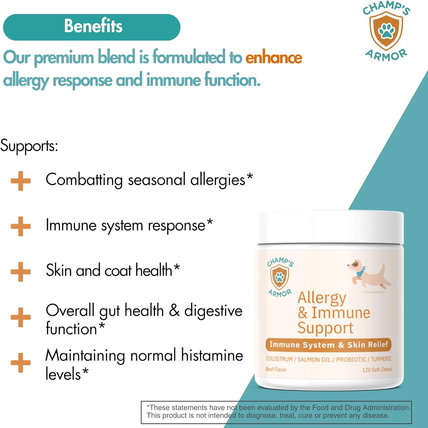 Dog Multivitamin Bundle - Champ's Armor Allergy & Immune Chews + 10-in-1 Supplement | Hip Joint, Skin Coat, Digestive Health Support for Dogs