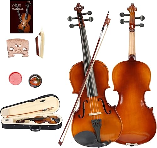 Miniatura 28 de BELANITAS Violín rosa para niños de 9 a 12 años, violín para principiantes de 1/4 con estuche rígido y colofonia, instrumentos musicales acústicos
