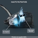 ROWENTA Silence Force Effitech Aspirateur avec Sac, Silencieux 57 DB(A), Basse consommation, Haute Filtration, Rayon d'action 12 m, Fabriqué en France RO7451EA, Bleu - 4