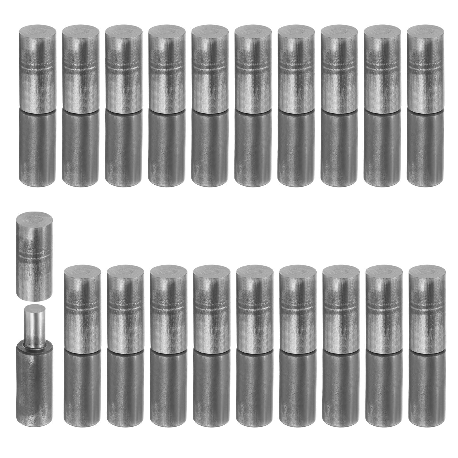 QUARKZMAN 30 Piezas De Bisagras De Barril Soldables 2-3/4" x 5/8" | De Acero Al Carbono, Para Puertas Pesadas Desmontables, Para Puertas Abatibles De Reja Metálica Pendiente De Remolque
