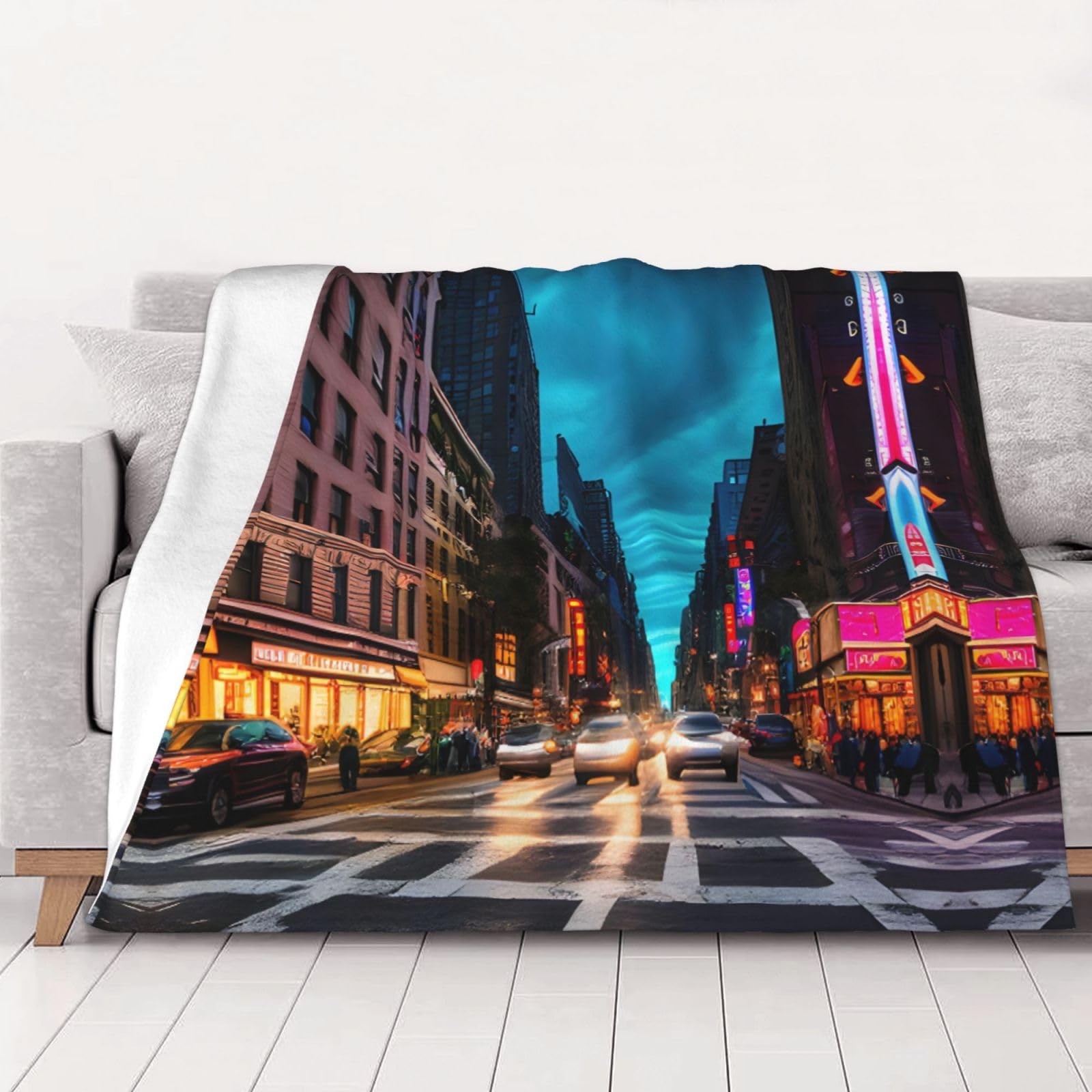 Couverture rues de New York super douce pour vos soirées cocooning sur le canapé en hiver
