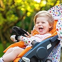 Vista 3 de Accmor Juguete para volante de cochecito, volante simulado para cochecito, carritos de compras, carrito universal desmontable de simulación