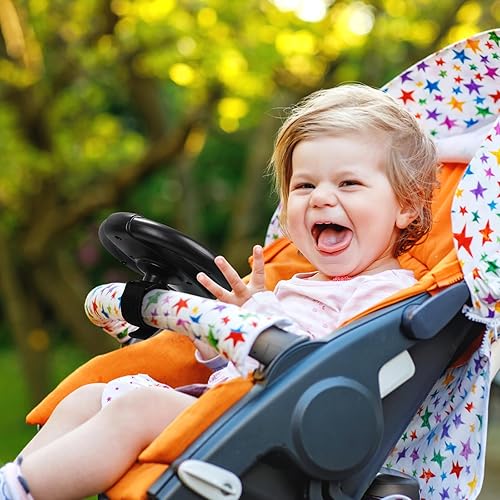 Miniatura 3 de Accmor Juguete para volante de cochecito, volante simulado para cochecito de bebé, carritos de compras, carritos de compras divertidos, accesorios