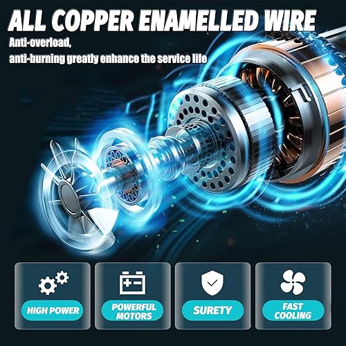 Miniatura 9 de Herramienta de amoladora para batería Dewalt de 20 V, motor eléctrico sin escobillas de 11000 RPM, amoladoras de 3 velocidades variables, amoladora