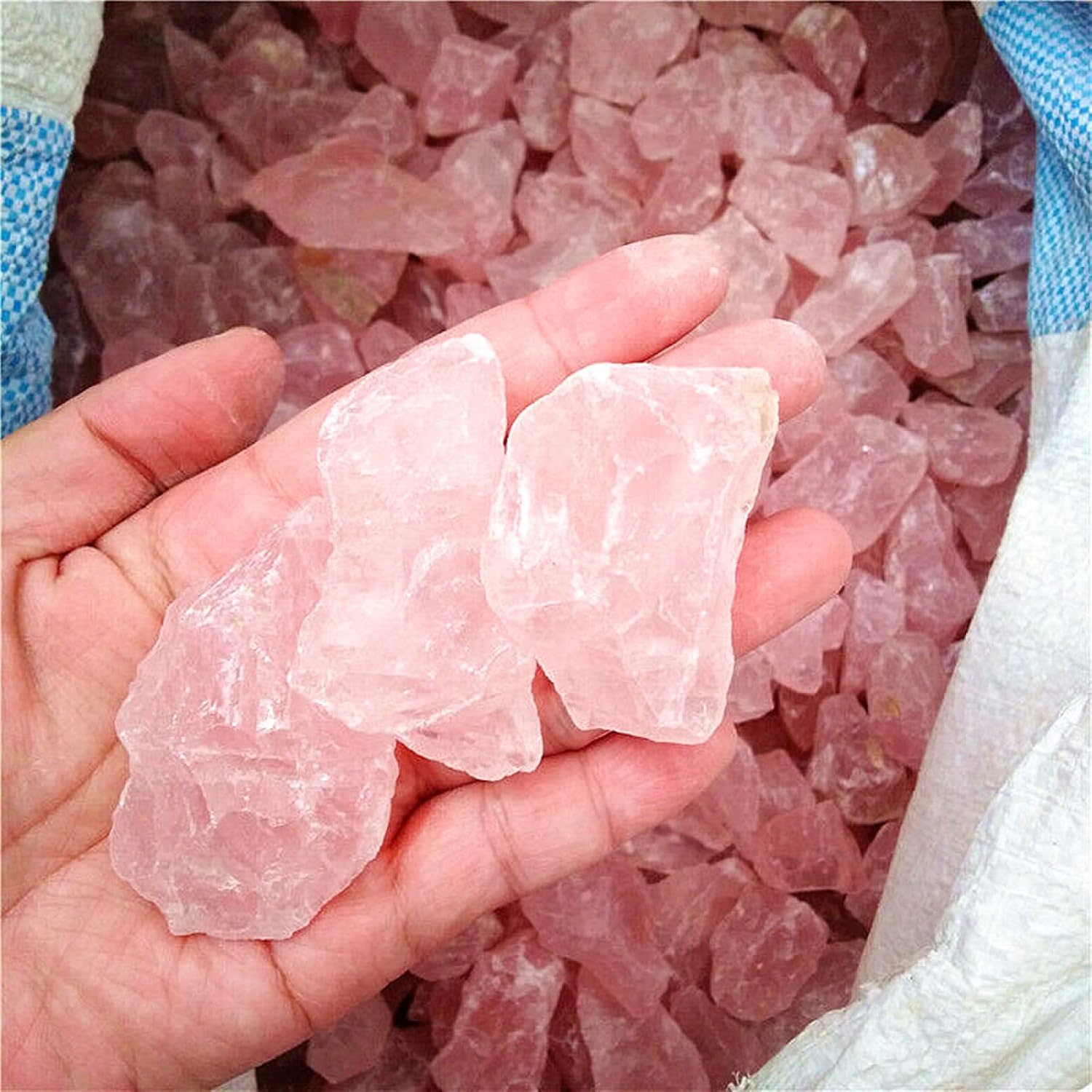 Rose Quartz Raw Stone Rough Gemstones Natural Mineral Crystals Fish Tank Decoration Moderno Spiritual,500g