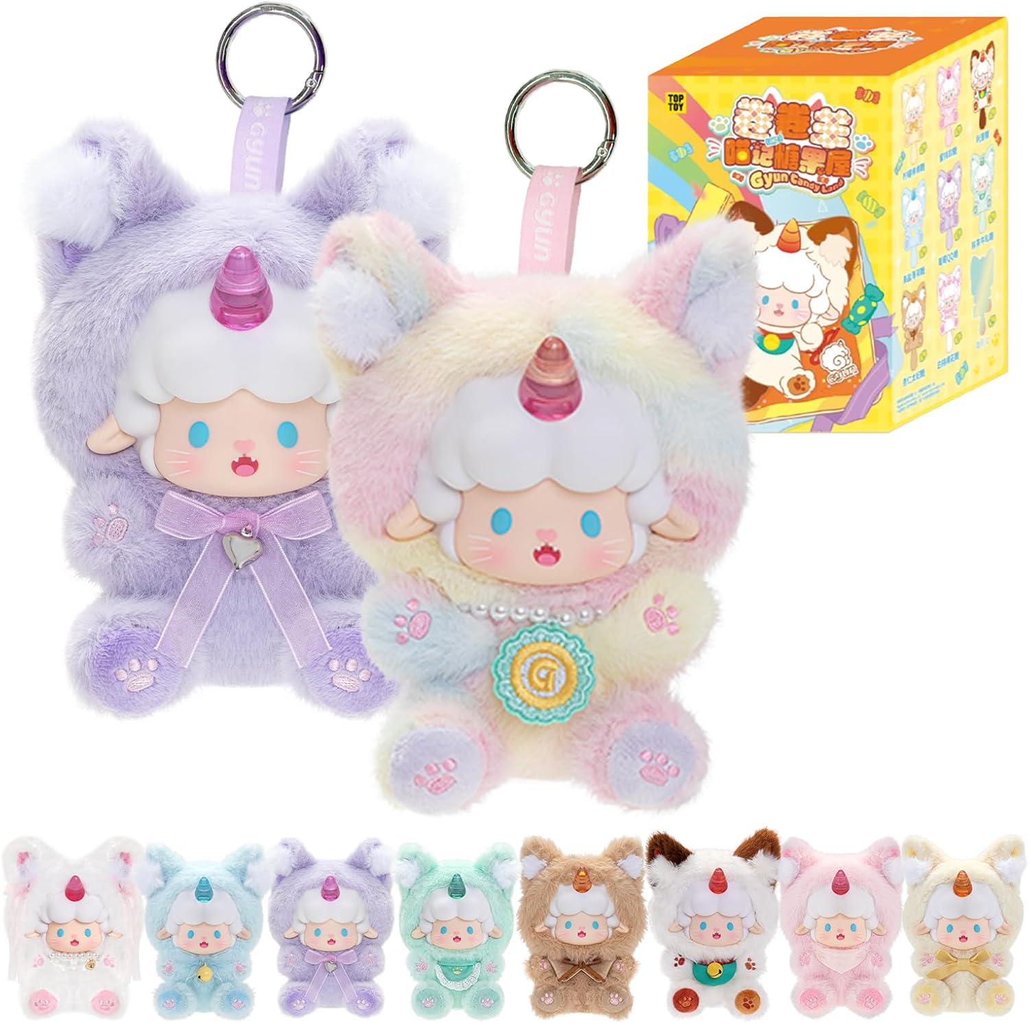 TOP TOY Gyun Candy Land Plush Blind Box 1 Pack – Cute Cat Lamb Collectible Figures, Soft 15cm Plush Toy, Random Surprise Birthday Gift for Girls and Kids