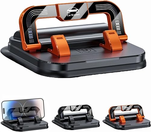 360 Rotating Foldable Phone Holder, Car Phone Holder 360 Degree Rotation, Suction Cup Fixed Non-Slip Mobile Phone Holders Suitable, Foldable Design,