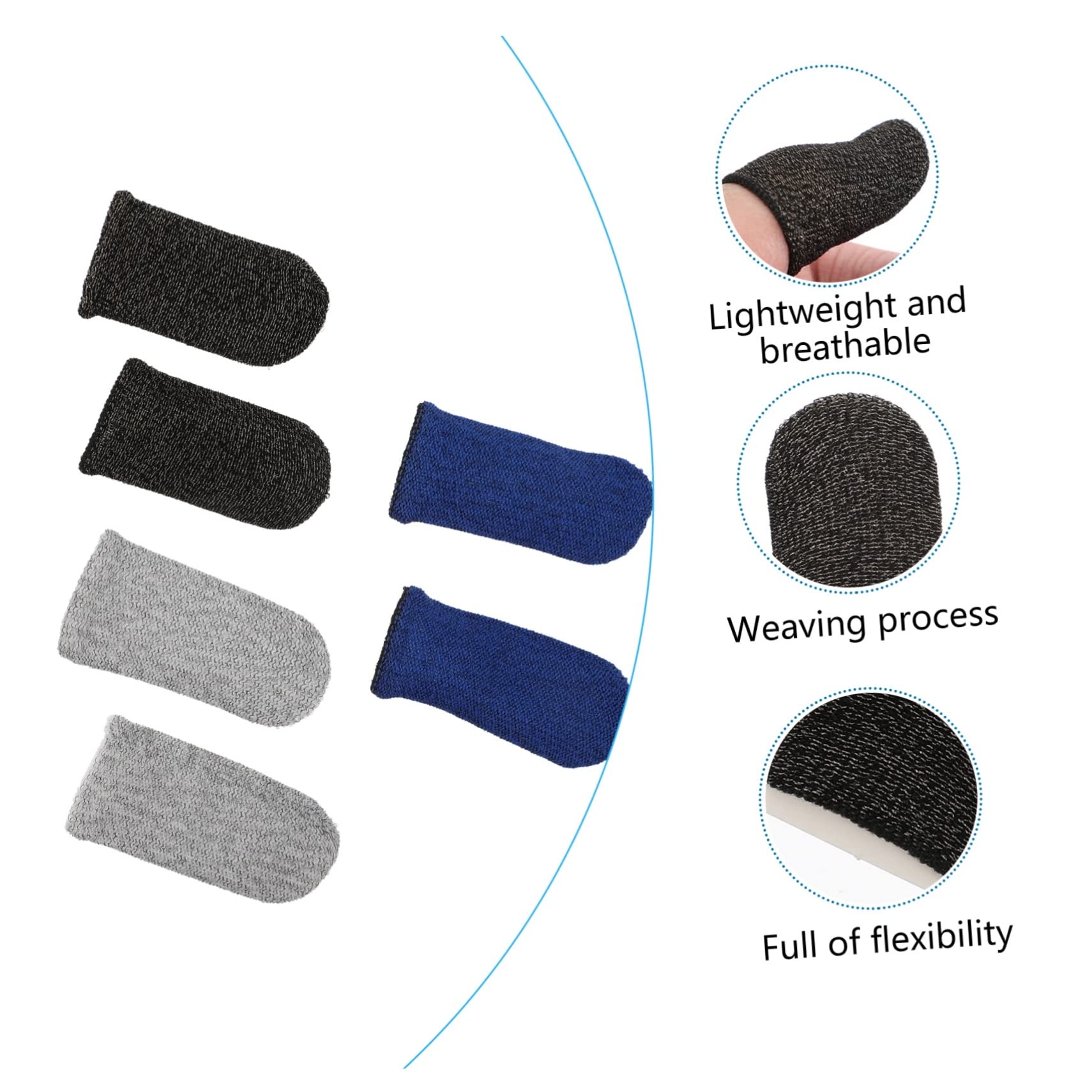 Manchons De Jeu AOZUO - Lot De 10, Fibre D'argent, Fin 0.3mm, Pour écrans Tactiles