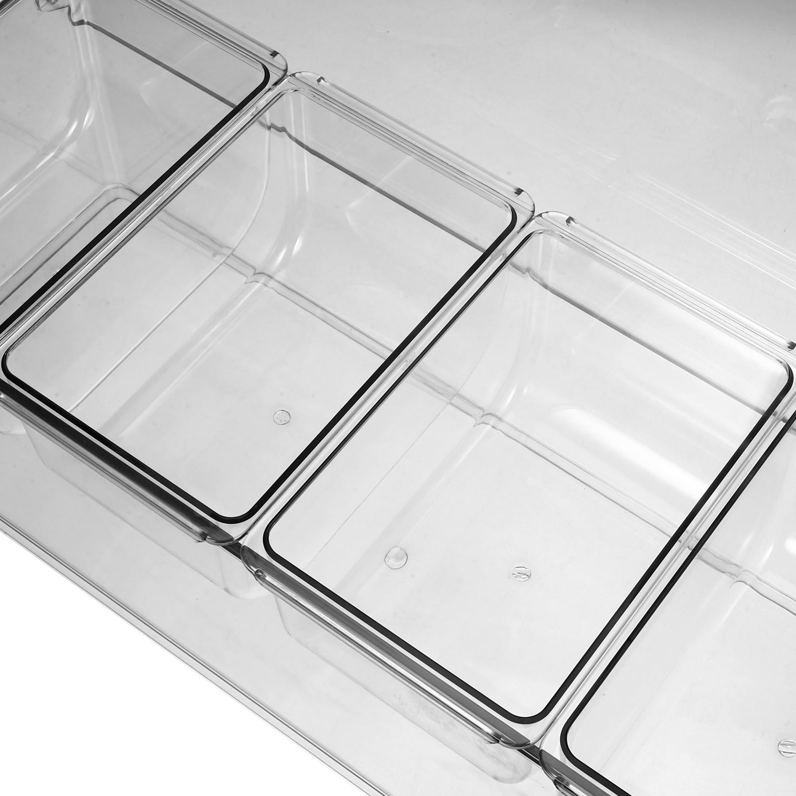 OUNONA Caja de Refrigerador de Cuatro Compartimentos Pet Tapa para Frutas