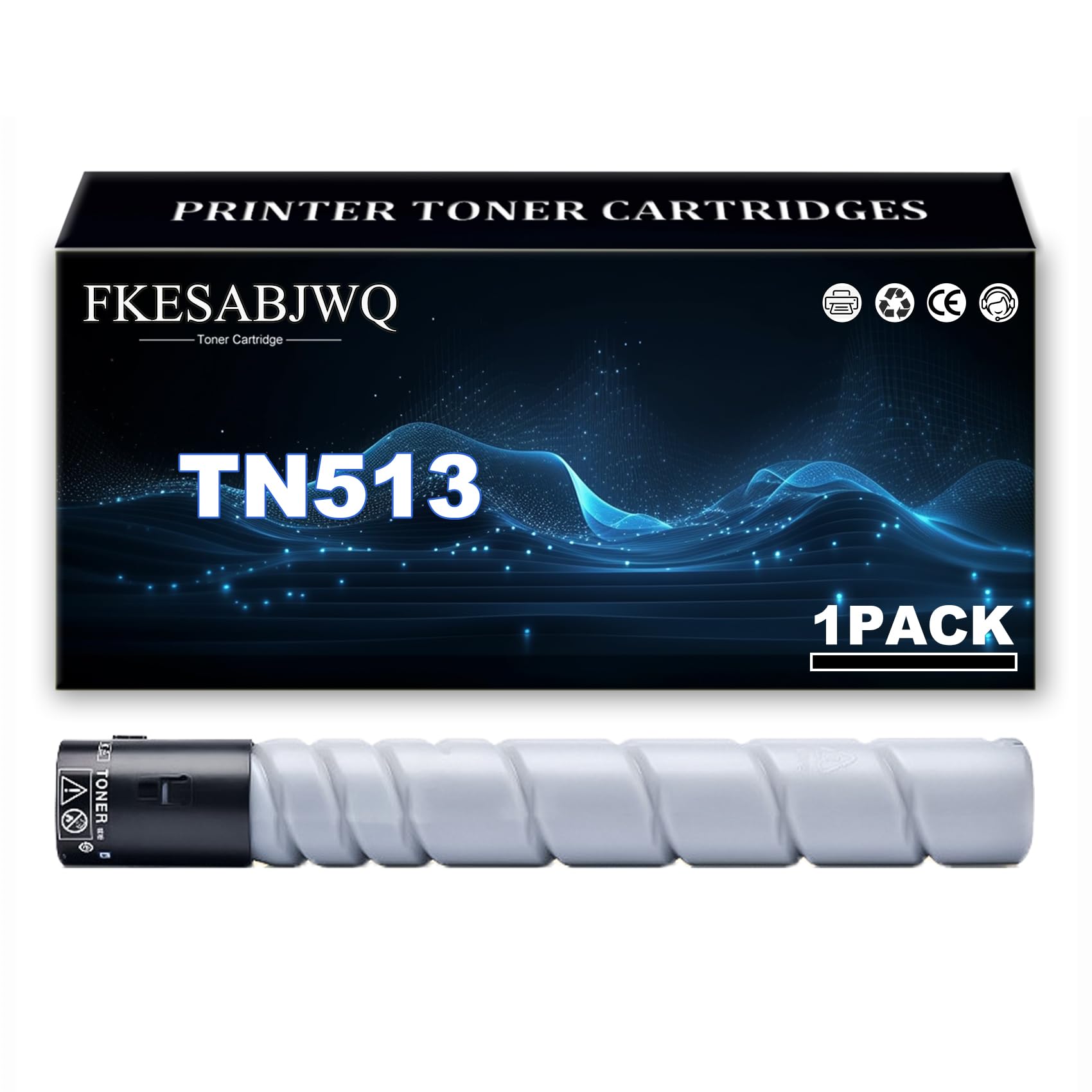Cartuccia Toner TN513 per Konica Minolta Bizhub 454e 554e Stampante | Cartucce Toner A33K051 | Alta Capacità | 24400 Pagine,Black-1 Pack