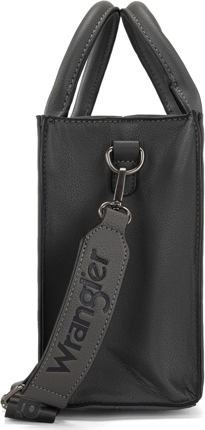 Wrangler Medium Tote Bag for Women Designer Satchel Handbags Top-handle Purses with Strap - Image 6