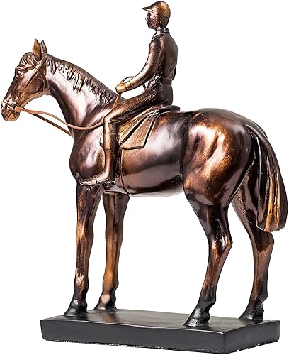 Miniatura 2 de Lukitas Estatuas y esculturas de jinete de caballos, figura de carreras de caballos, decoración del hogar, regalo ecuestre para amantes de los