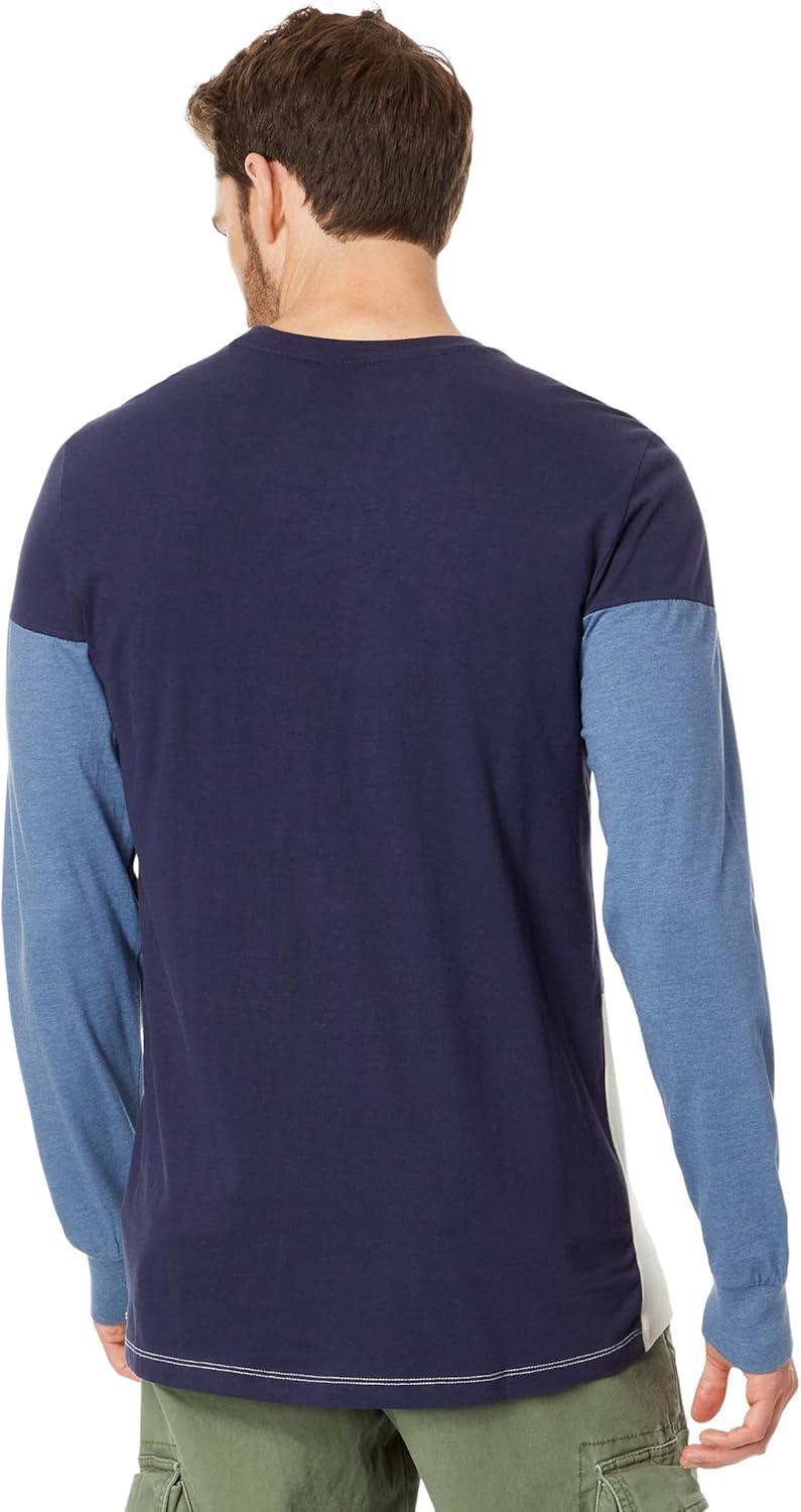 U.S. Polo Assn. Long Sleeve Tee C/S Color-Block Small Pony Classic Navy LG - Image 2