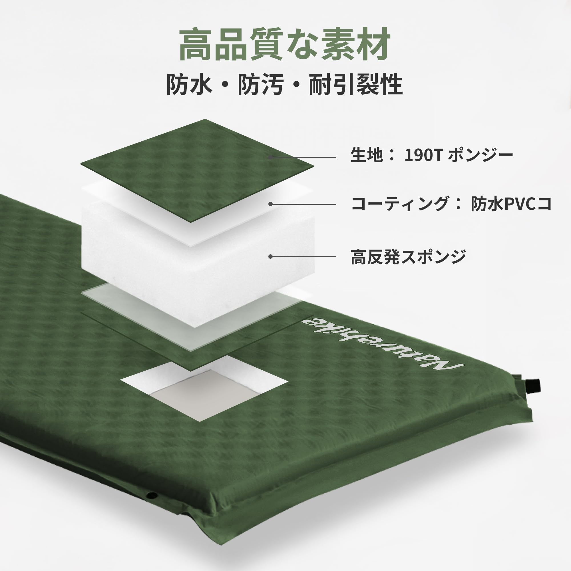 Amazon.co.jp: Naturehike エアーマット【自動膨張 R値 4.6~4.9 厚手