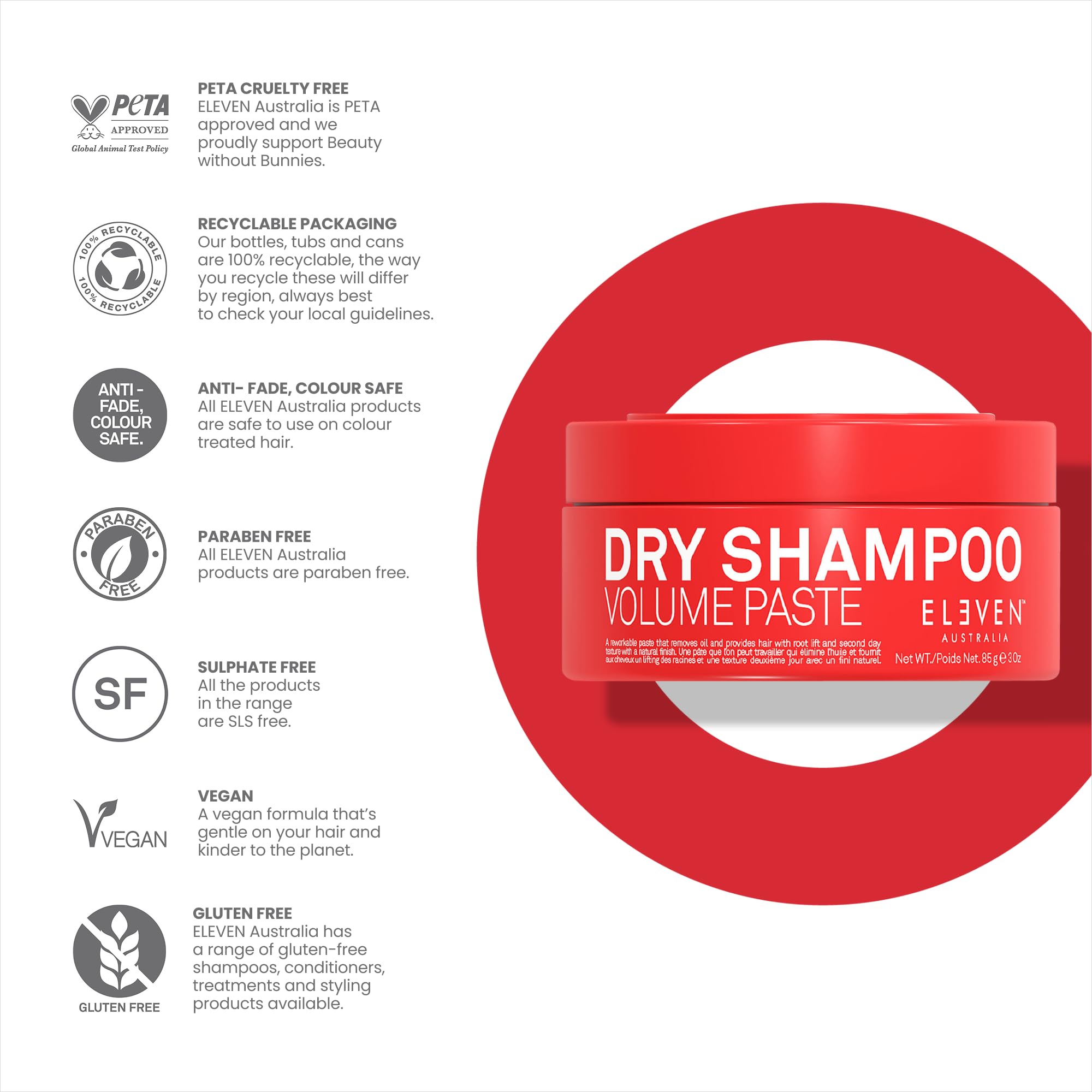 ELEVEN AUSTRALIA Dry Shampoo Volume Paste | Essenziale per chiunque abbia bisogno di consistenza o volume