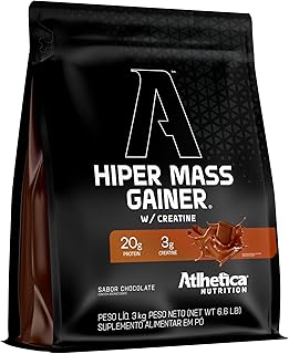 Hiper Mass Gainer W/Creatine (3Kg) - Sabor Chocolate, Atlhetica Nutrition