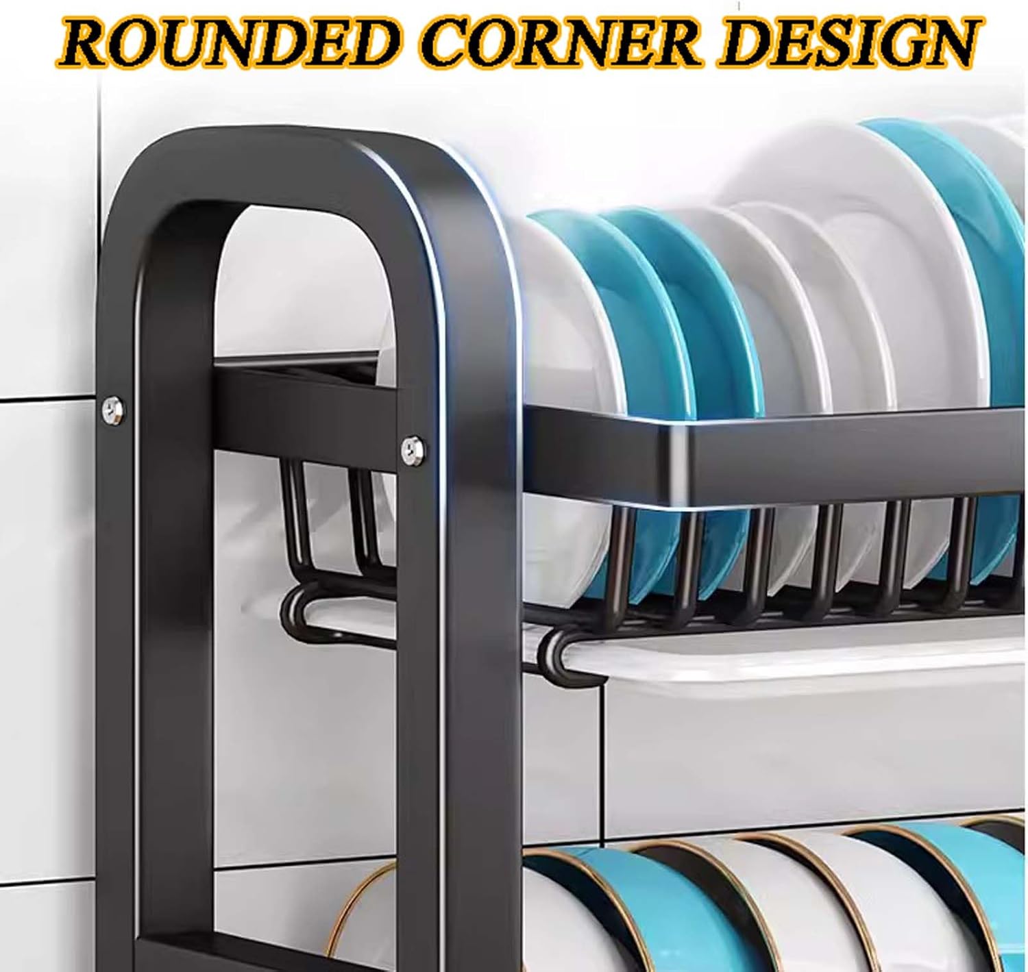 YSUEFIJO Bakers Rack with Storage, Industrial Microwave Oven Stand, Kitchen Utility Storage Shelf, Storage Shelf with Mesh Panels, Coffee Bar Station, for Kitchen Living Room