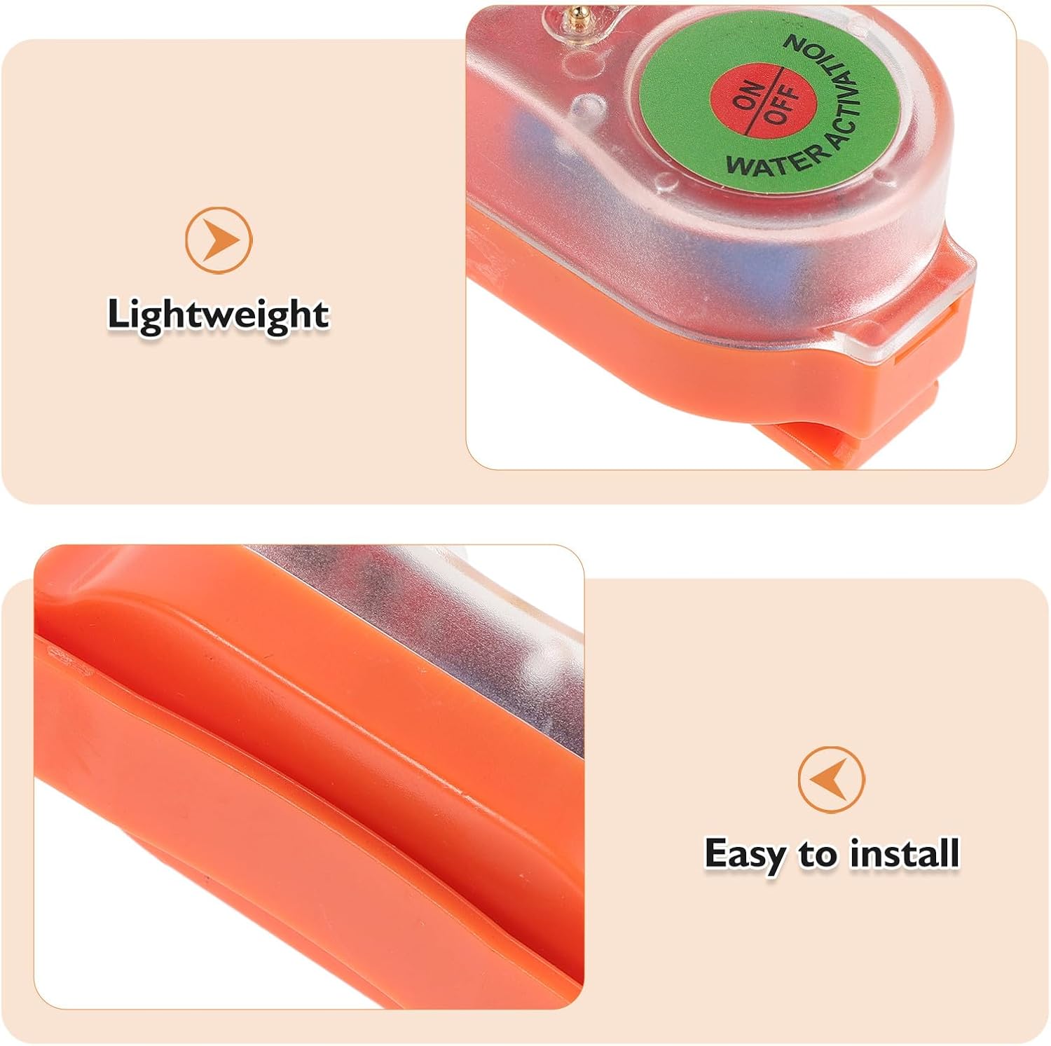 Life Jacket Light: Strobe Emergency Lights for Marine & - Seawater Lighting Device - Marine Safety Lamp for Boating Kayak Canoe Fishing