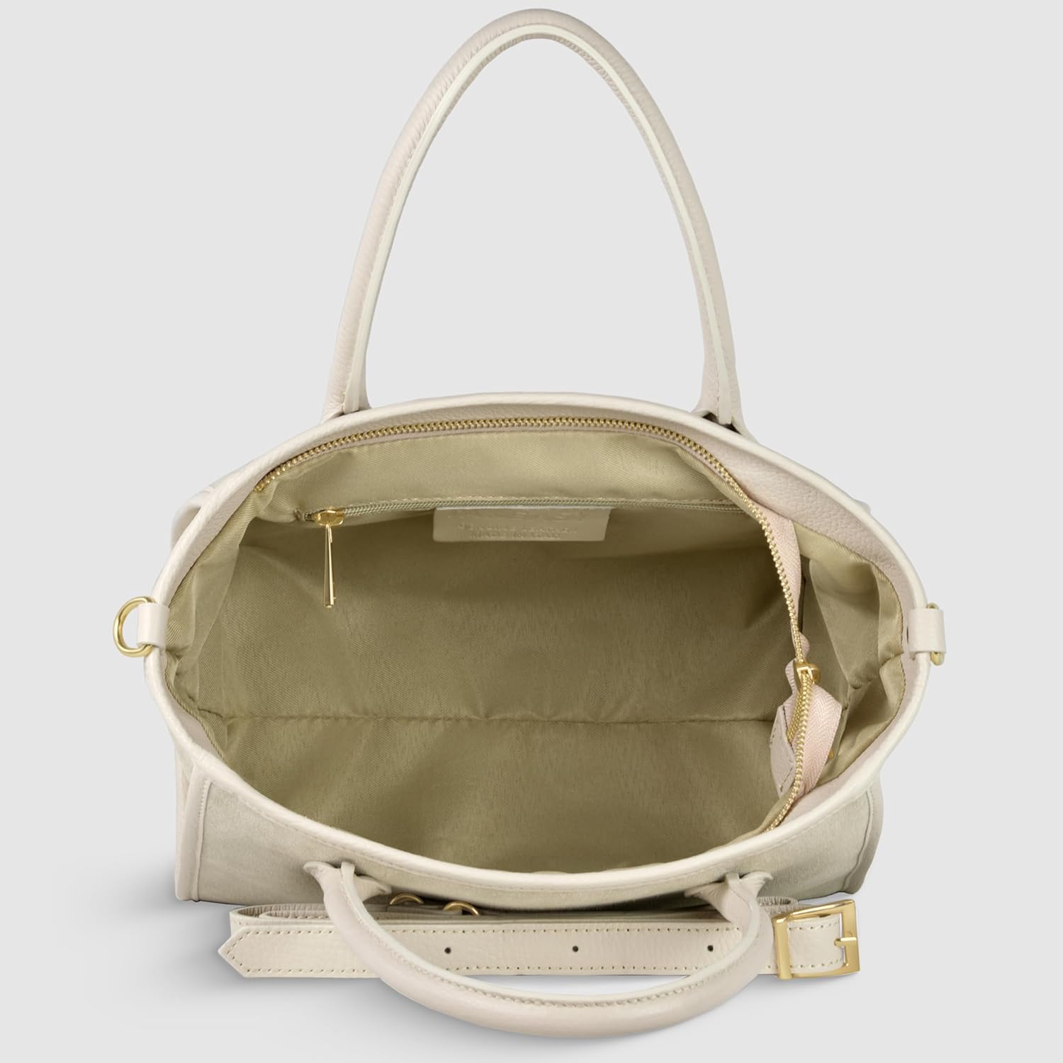 Suede Leather Top-Handle Bag - Image 2