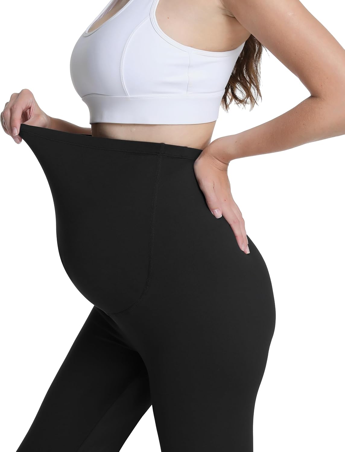 CFRTMTBB Women's Maternity Pajamas Sets 2 Piece Long Sleeve Crew Neck Tops and Legging Pants Pregnancy Loungewear Sleepwear - Image 4