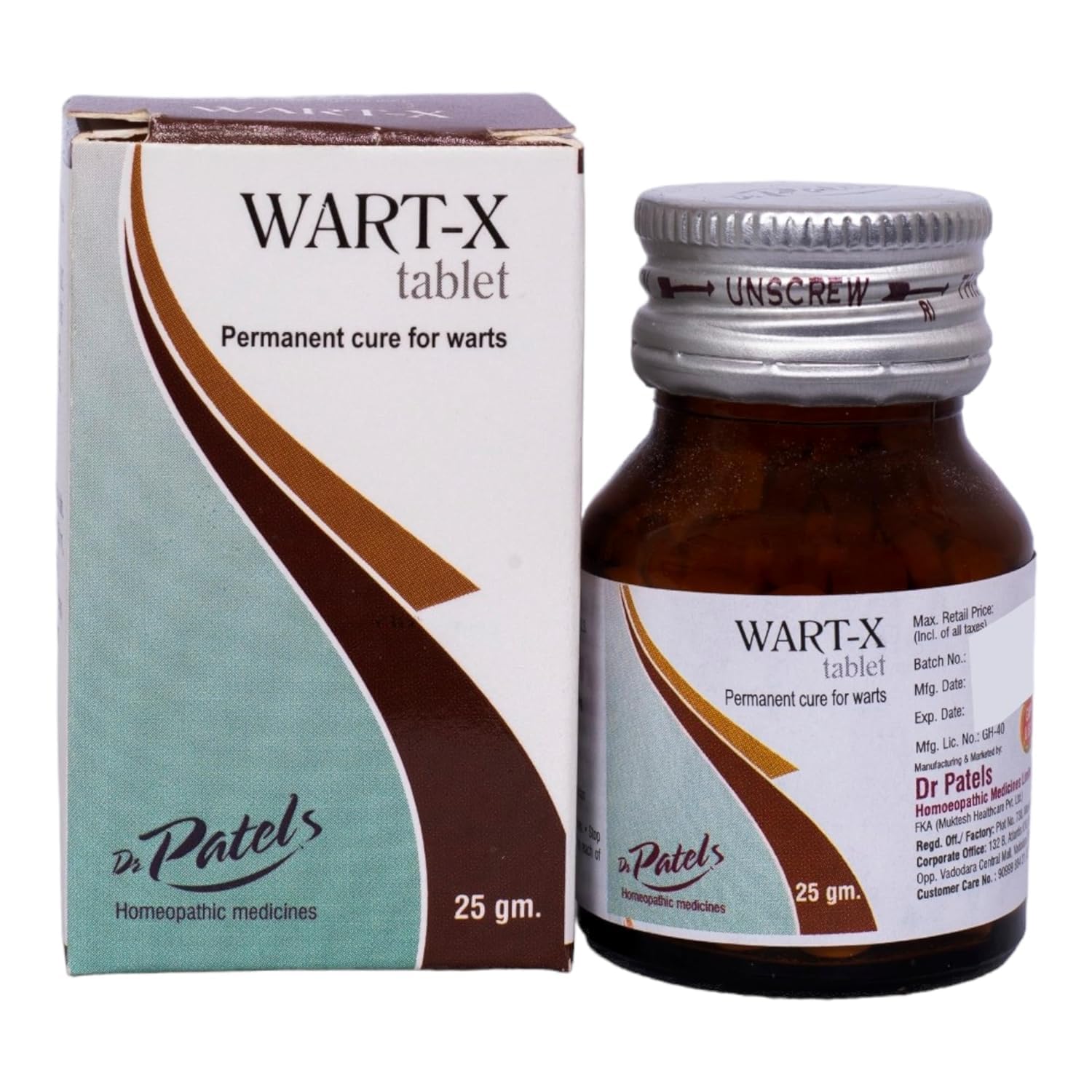 DR PATELS HOMEOPATHIC MEDICINES Wart X Tablet & Thuja Ointment Combo|Removal Of All Types Of Warts, Corns, Callosities|Polypi & Tubercles-Combo 4