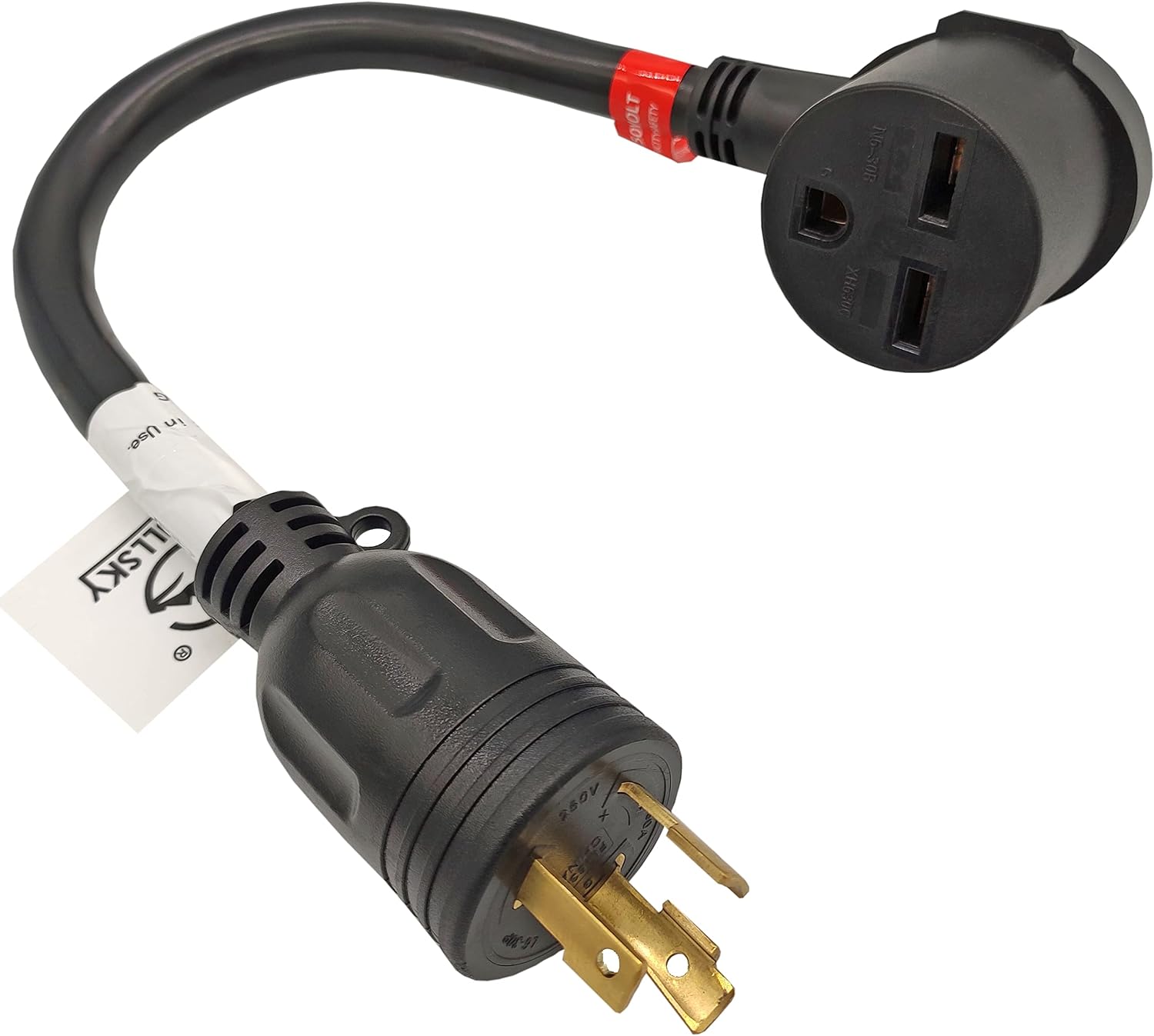 FC-145631 RV Power Adapter Welding 30A Adapter Cord 14-50 Plug 4-Prong to 6-30 Receptacle 30A 250V