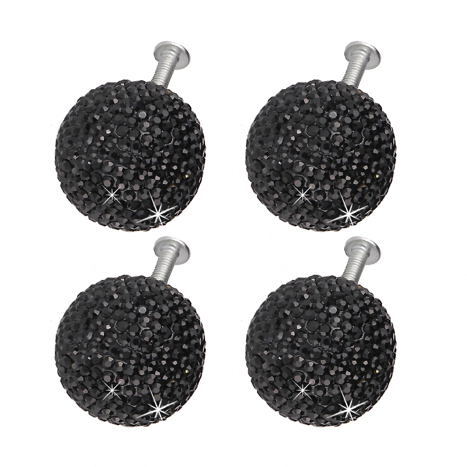 4Pcs Rhinestones Dressers Knob Kitchen Cabinet Door Handle Wardrobe Pulls Simple Drawer Knob Fashion Furniture Hardware Furniture Handle and for Dressers Fashion