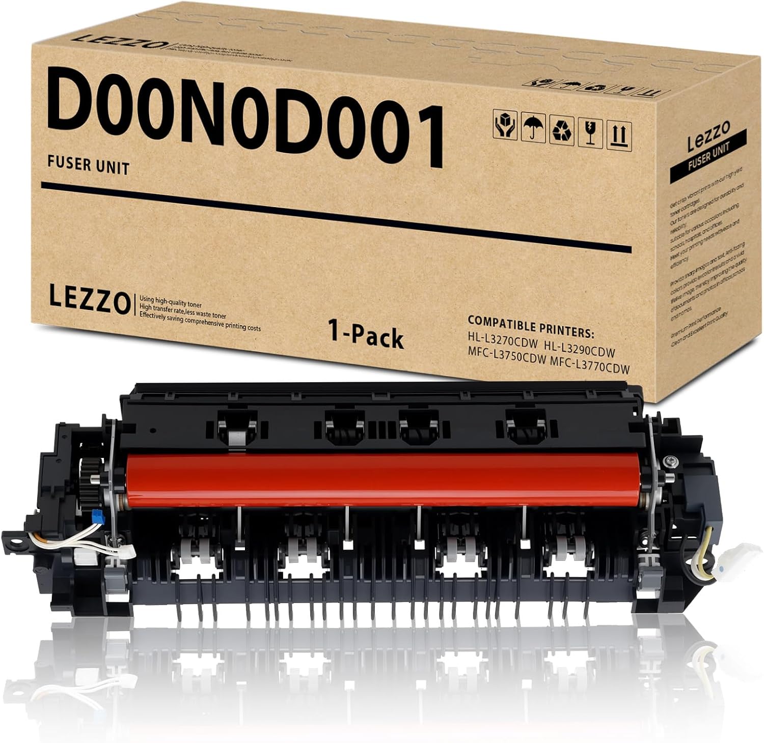 D00N0D001 Fuser Unit Kit 1-Pack Replacement for Brother D00N0D001 Fuser Unit for HL-L3270CDW HL-L3290CDW MFC-L3750CDW MFC-L3770CDW Printer (115V,150,000 Pages)