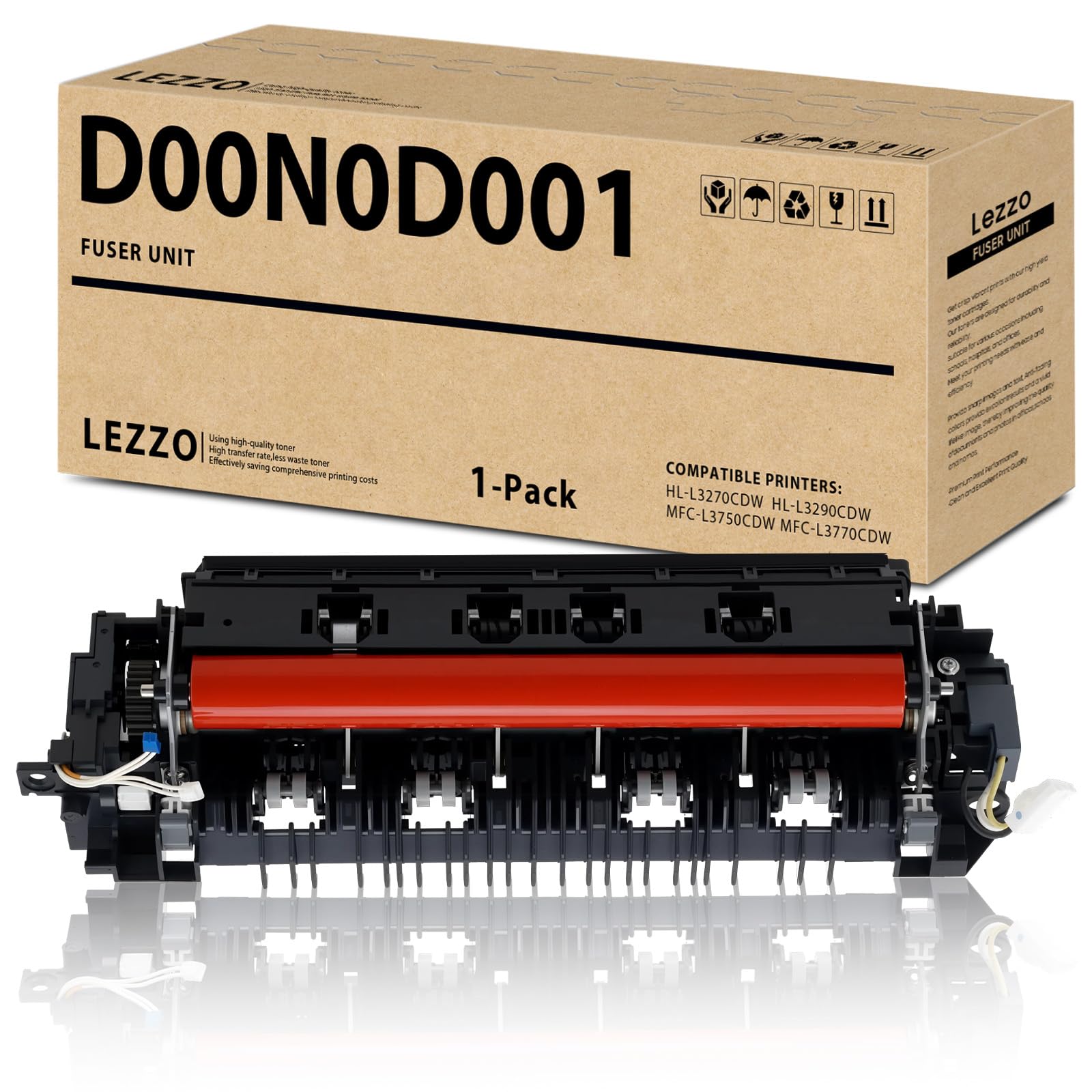 D00N0D001 Fuser Unit Kit 1-Pack Replacement for Brother D00N0D001 Fuser Unit for HL-L3270CDW HL-L3290CDW MFC-L3750CDW MFC-L3770CDW Printer (115V,150,000 Pages)
