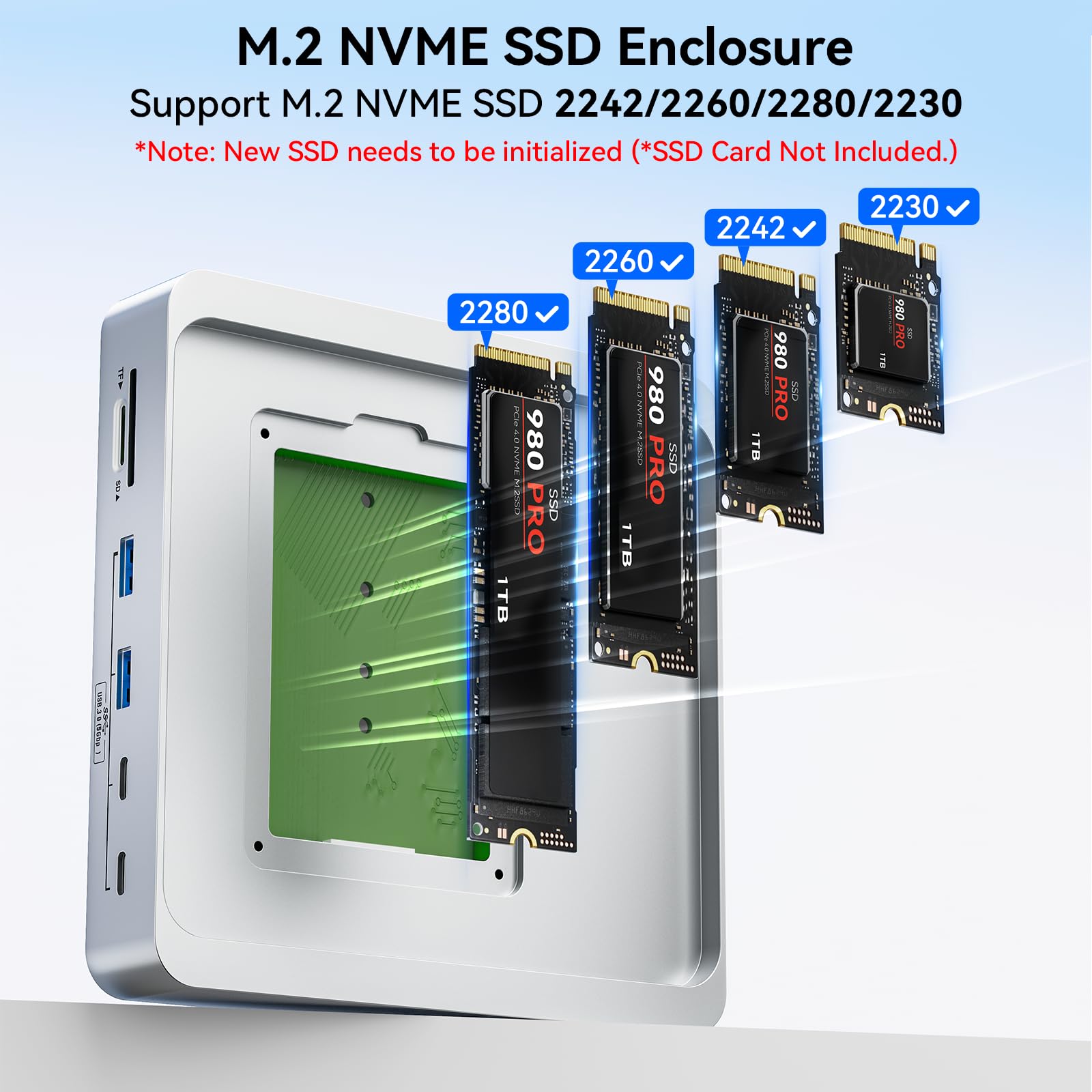 Docking station USB C a 13 porte per iMac 24" 2021/2023, 5 porte USB-A e 2 porte USB-C 3.0 con 5 Gbps, HDMI 4K@60Hz, Ethernet 1Gbps, DC 5V, slot per schede SD/TF, hub USB iMac M1/M3 con alloggiamento