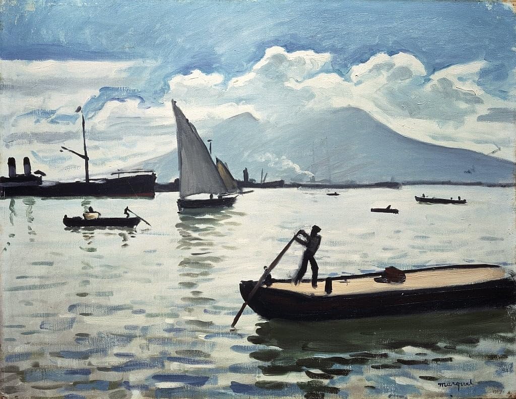 Cuadro de la Bahía de Nápoles por Albert Marquet Lienzo 60x90cm para Decoración de Oficinas 5