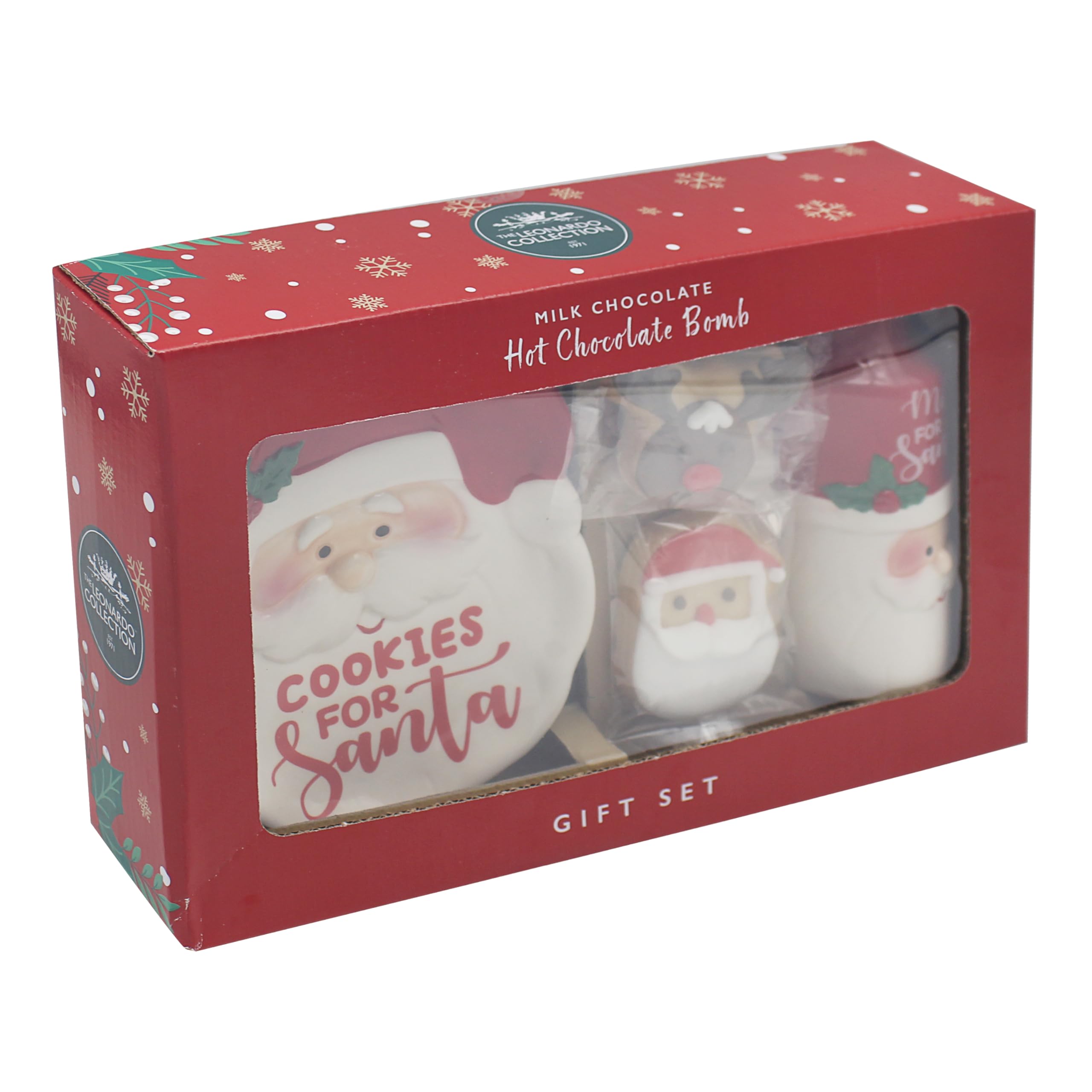 Lesser & Pavey Santa Treats Jar for Christmas Decor | Festive Cookie & Treat Storage Jar with Santa Design | Perfect for Holiday Goodies, Snacks & Sweets | Charming Addition to Christmas Kitchen Decor