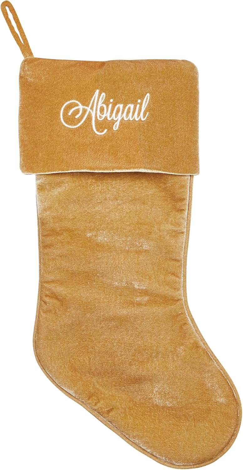 Personalized Planet Green Velvet Christmas Stocking with Custom Name Embroidered | Family Stockings | Festive Holiday Home Décor | Ready to Hang