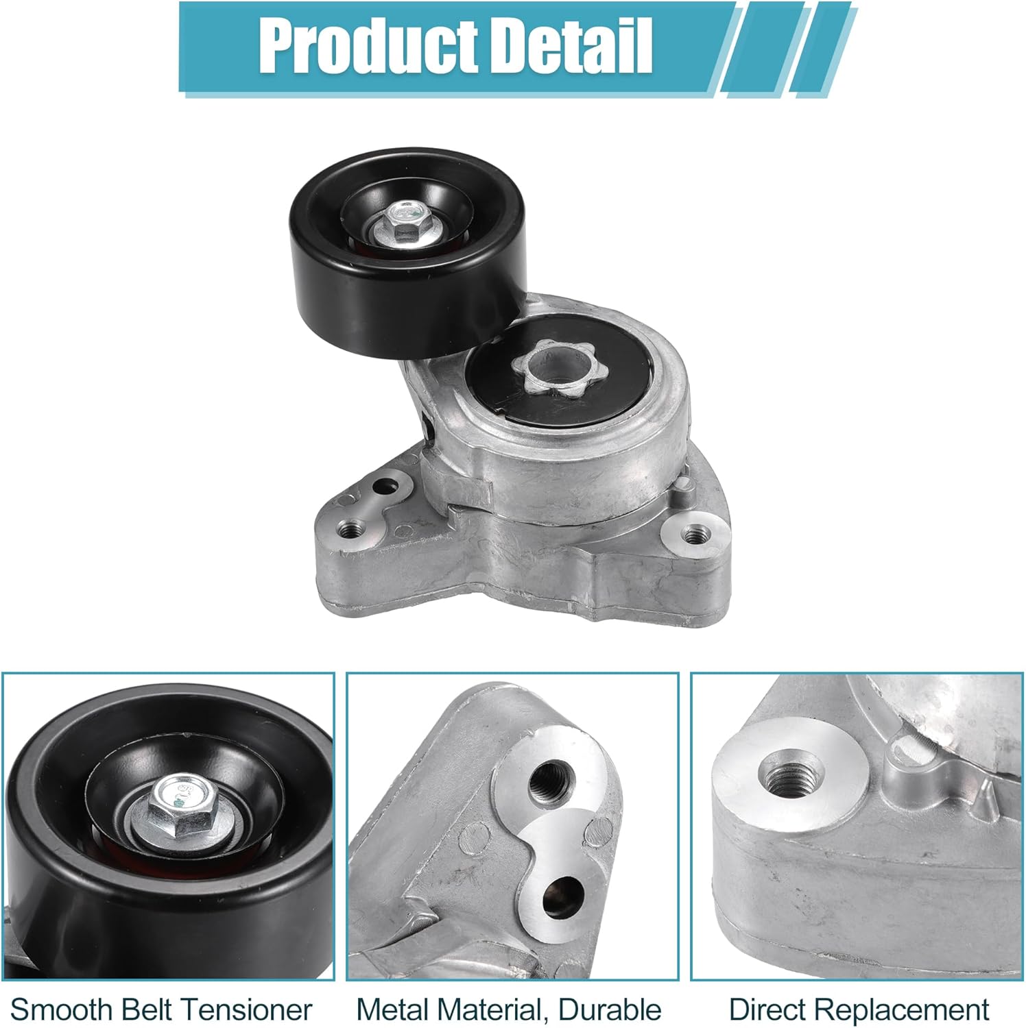 uxcell Drive Belt Tensioner Pulley Assembly for Honda Accord 2003-2007 for Honda Civic CR-V for Acura TSX CSX RDX ILX AC Serpentine Belt Tension No.31170RAAA01/31170PNA023