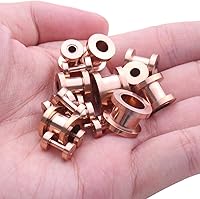 Vista 21 de BodyJ4You kit de 37 piezas de diferente calibre para dilatar perforaciones de oreja, aceite de jojoba, 14G-00G, acero quirúrgico Negro