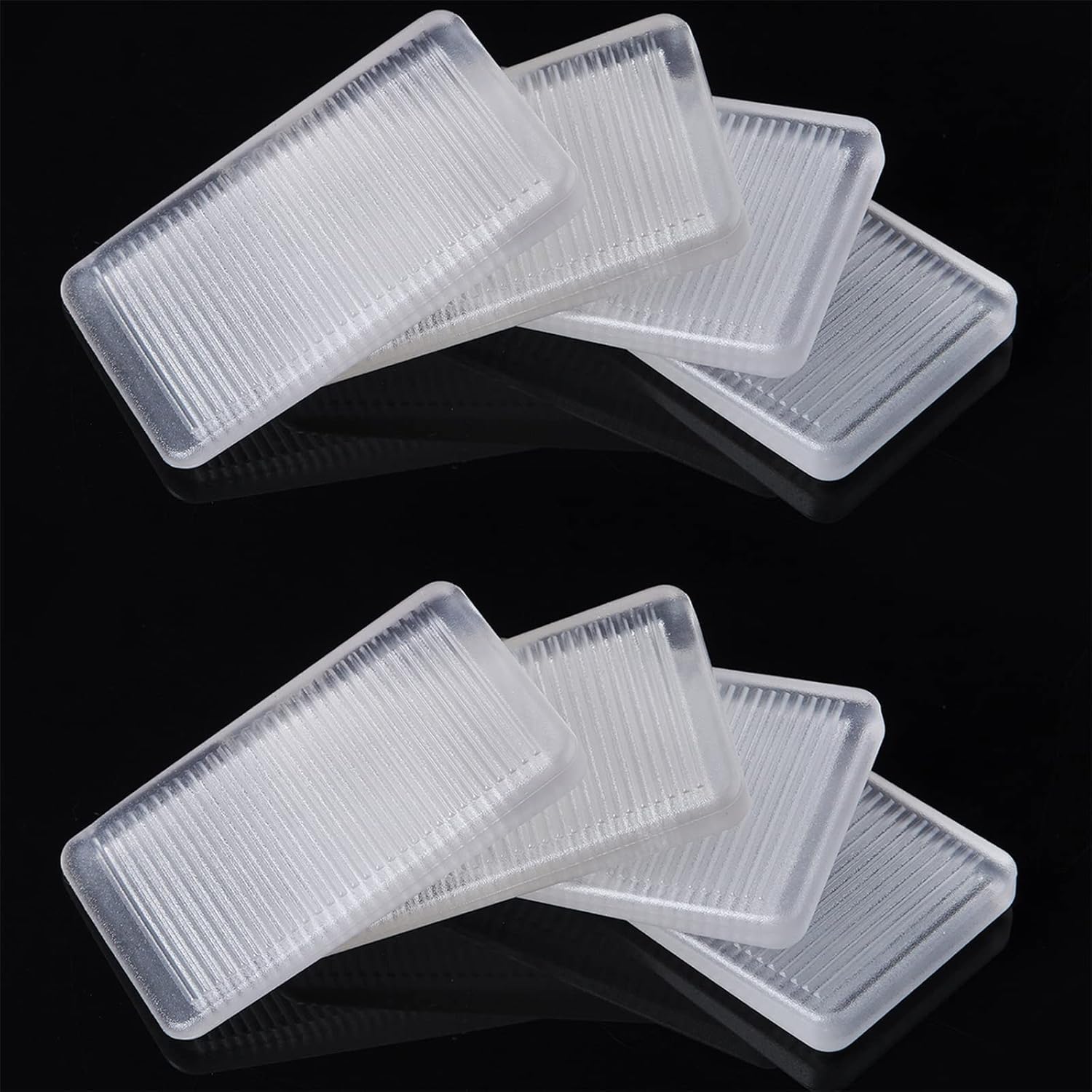 ZZRANYE 8 Pcs Rubbery Clear Table Shims, Level Wedge for Home Improvement, Table