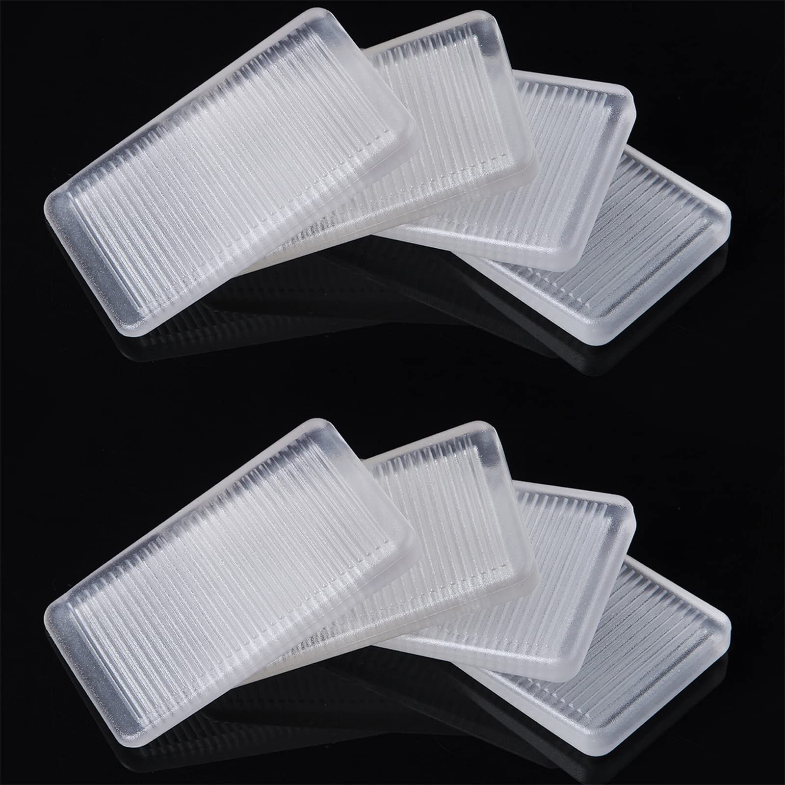 8 Pcs Rubbery Clear Table Shims, Level Wedge for Home Improvement, Table, Bed, Toilet, Hot Tub Restaurant Appliance Shims, DIY Wedge Levelers (5mm)