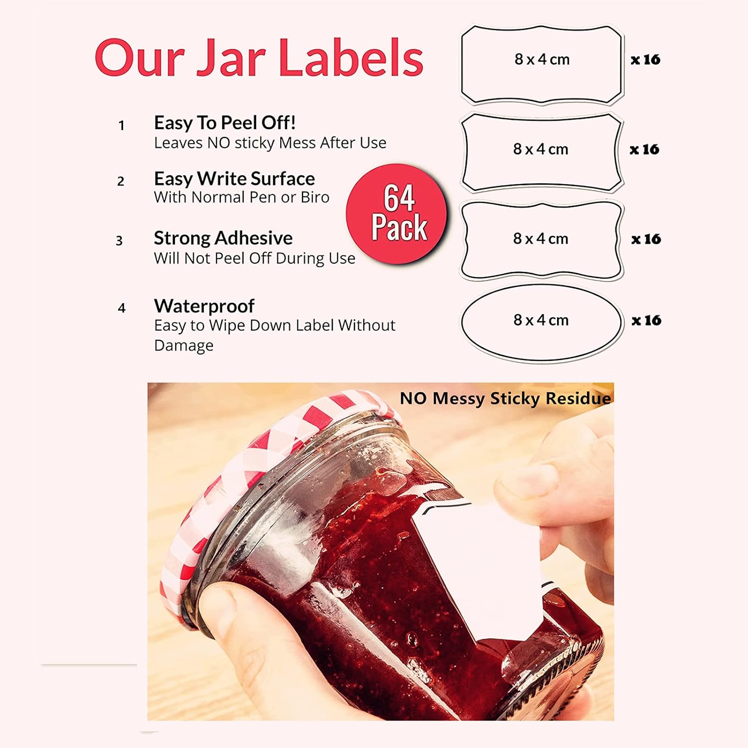 Hybsk Removable Freezer Labels Easy Peel Off - Frozen Food Storage Labels That Leave No Sticky Residue After Use (Type 1) : Office Products