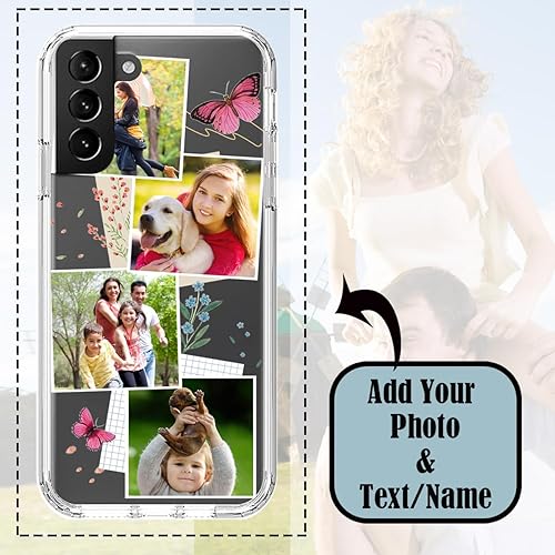 Vista 185 de Funda transparente 3 en 1 diseñada para teléfono Galaxy S21, Plus/Ultra/FE 5G Samsung, capas protectoras híbridas [protector de pantalla] Borrar 05