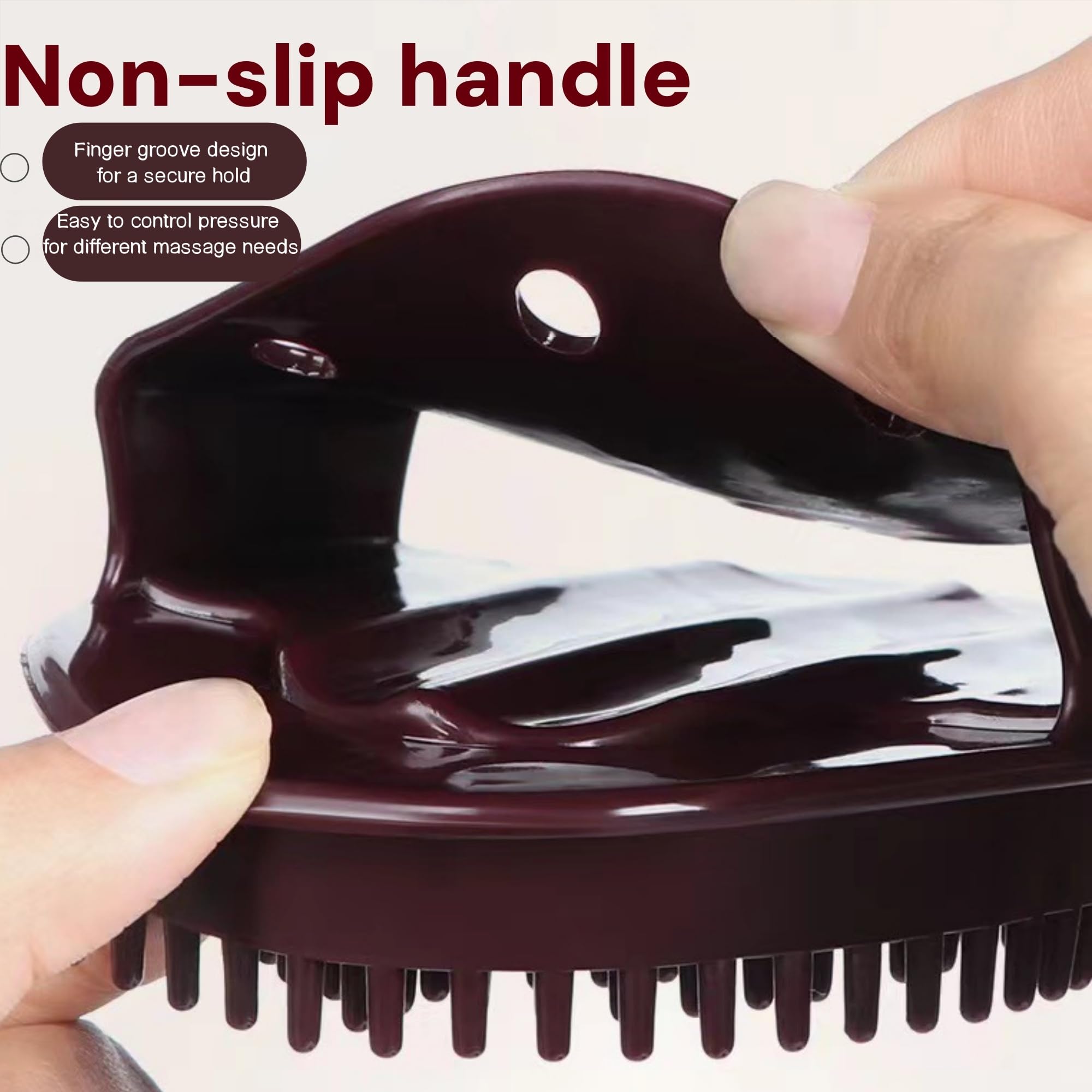 2 Pack Meridian Massagebürste - Ganzkörperentspannung Massagegerät Badebürste mit ätherischem Öl Anwendung - Body Scrubber SPA Helfer - Ergonomischer rutschfester Griff - Mehrzweck-Massagegerät (Braun