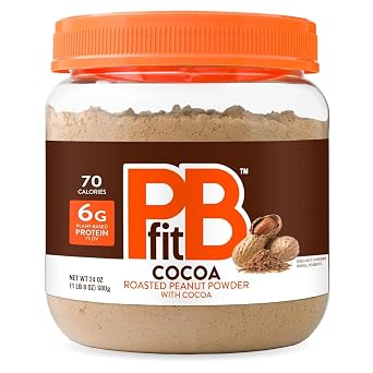 PBfit 24 Ounce Peanut Butter Powder Chocolate Flavor, Cocoa Powdered Peanut Butter Spread From Real Roasted Peanuts and Cocoa, 6g of Protein 7% DV, Gluten-Free, 70 calories, 88% less fat Pack of 1