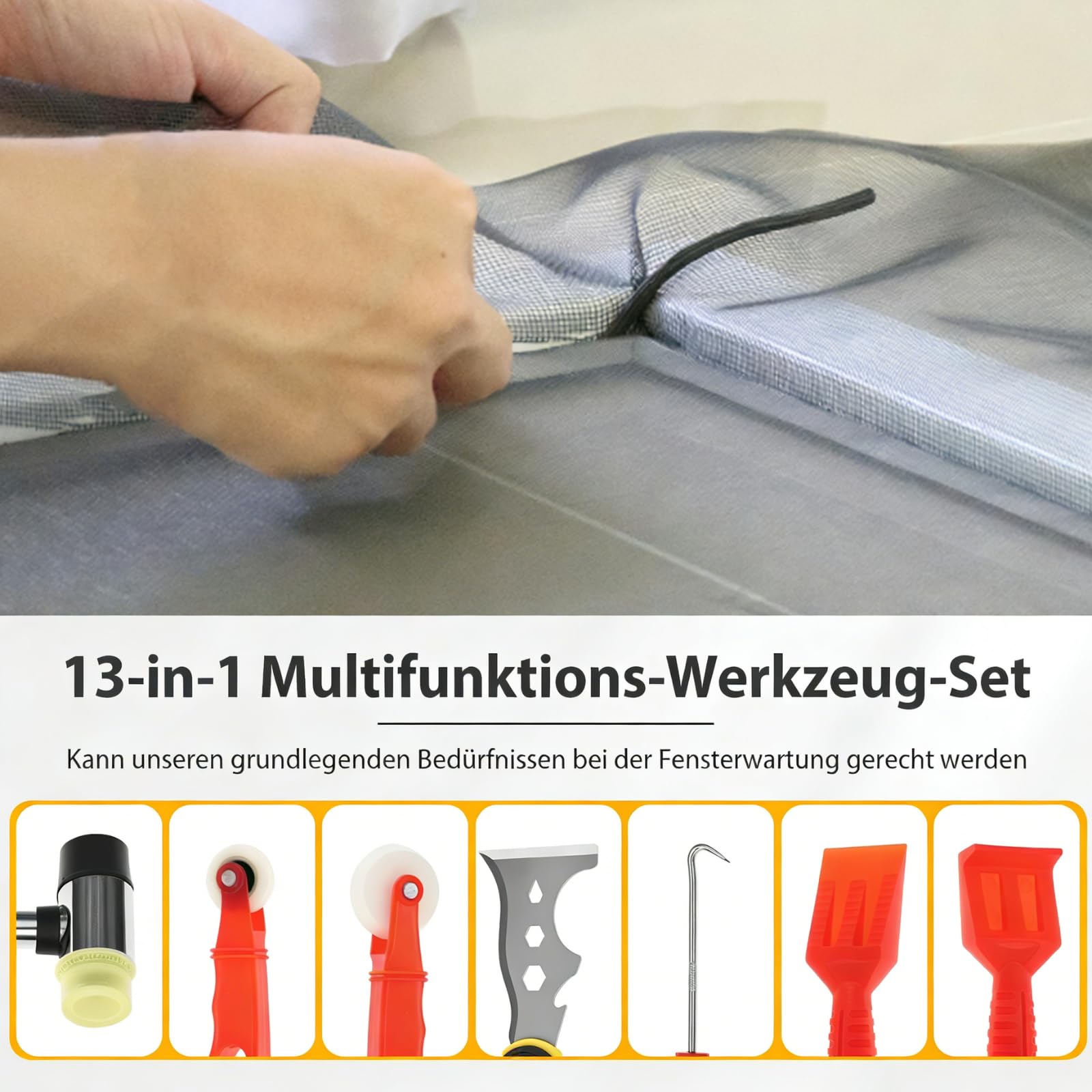 Set di attrezzi professionali per vetri, 5 pezzi, efficace griglia per finestre, con manico antiscivolo per casa, officina, ufficio